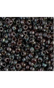 Miyuki rocailles Perlen 8/0 - Picasso transparent garnet 8-4504